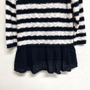 Striped Crochet Hem Sweater-9