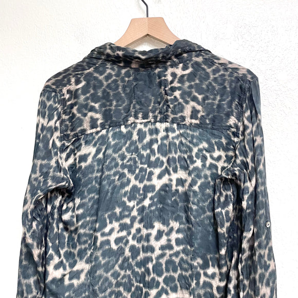 Leopard Button Down Top