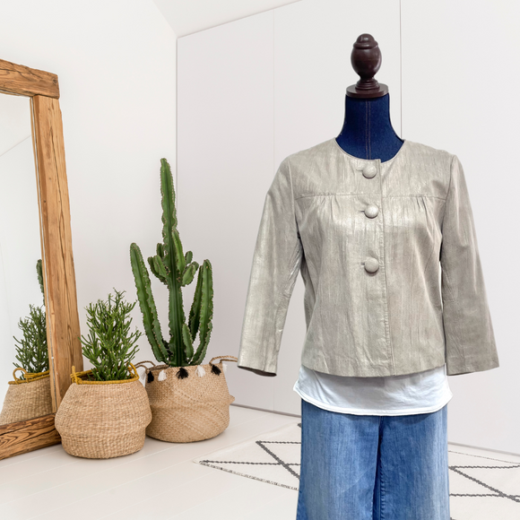 3 Button Suede Jacket