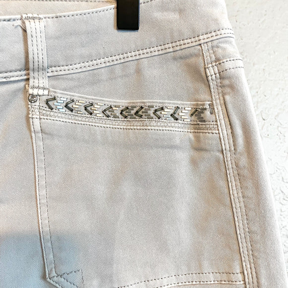 Beaded Slim Crop Pants