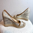 Snakeskin Open Toe Wedge-2