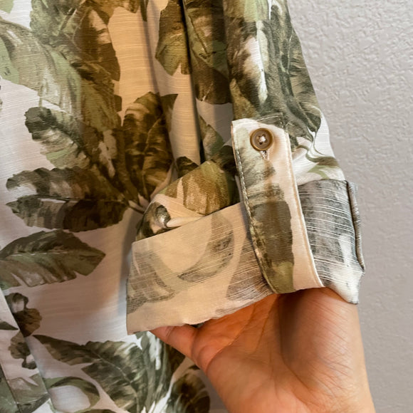 Palm Leaf Button Down Tunic