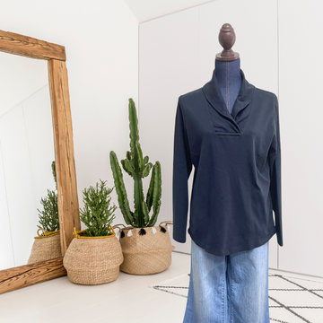 Shawl Neckline Sweatshirt