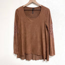 Faux Suede Blouse-2