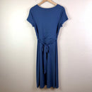 V-Neck Sash Jersey Knit Dress-7