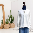 Split Lace Henley Sweatshirt-1