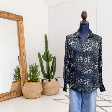 Leopard Button Down Top