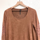 Faux Suede Blouse-3