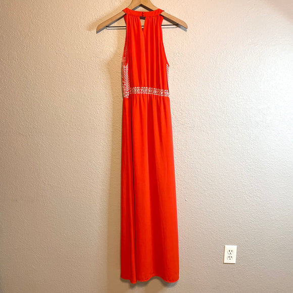 Embroidered Beaded Maxi Dress