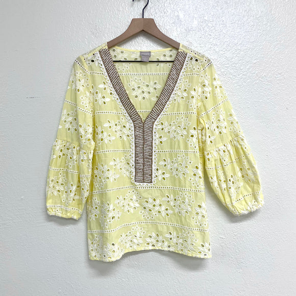 Eyelet Beaded Blouse