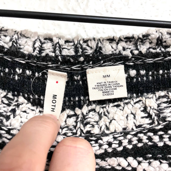 Textured Striped Lace Sweater