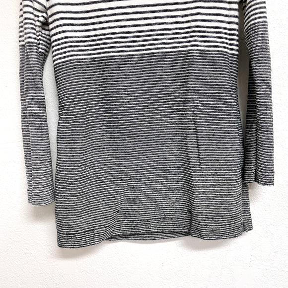 Cowl Neck Striped Sweater