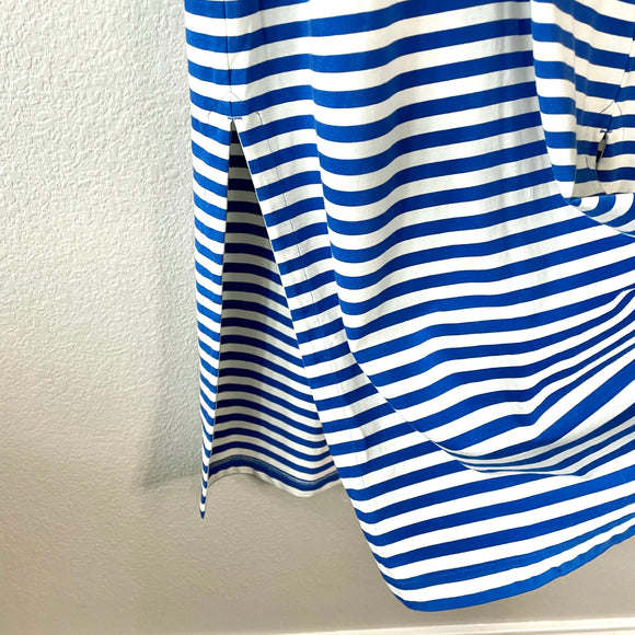 Striped Lace Up Maxi Dress