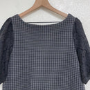 Plaid Lace Sleeve Tunic-9