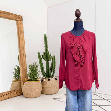 Ruffle Trim Blouse