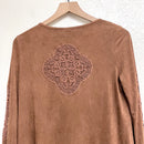Faux Suede Blouse-8