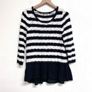 Striped Crochet Hem Sweater-2