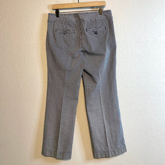 Striped Cotton Denim Trousers