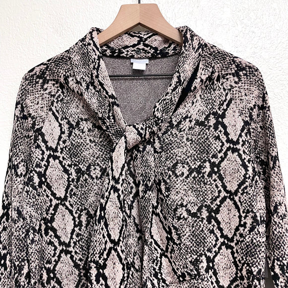 Python Neck Tie Sweater