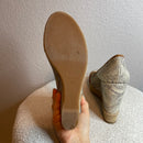 Snakeskin Open Toe Wedge-7