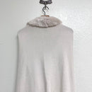 Faux Fur Trim Shawl-8