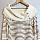 Striped Cowl Neck Sweater-3
