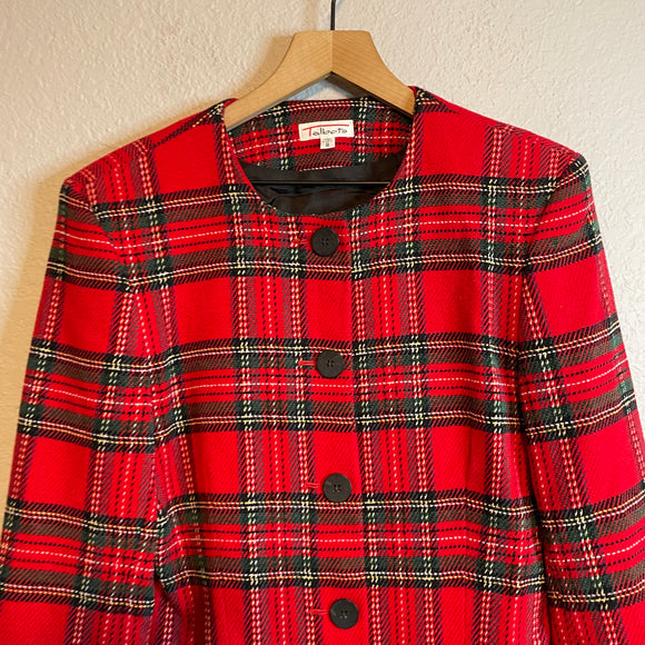 Plaid Holiday Blazer Jacket