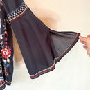 Bird Floral Embroidered Top-7