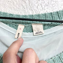 Cable Knit Polyester Hem Sweater-4