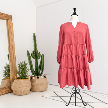 Tiered Long Sleeve Dress