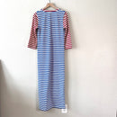 Striped Lace Up Maxi Dress-7
