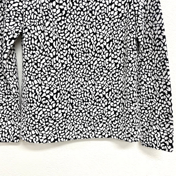Leopard Print Folded Neck Sweater
