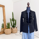 Embellished Velvet Trim Cardigan-1