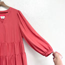 Tiered Long Sleeve Dress-4