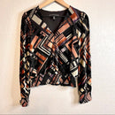 Geo Burnout Velvet Blouse-2