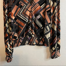 Geo Burnout Velvet Blouse-4