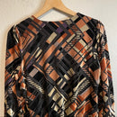 Geo Burnout Velvet Blouse-11