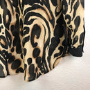Animal Print Button Up Blouse-6