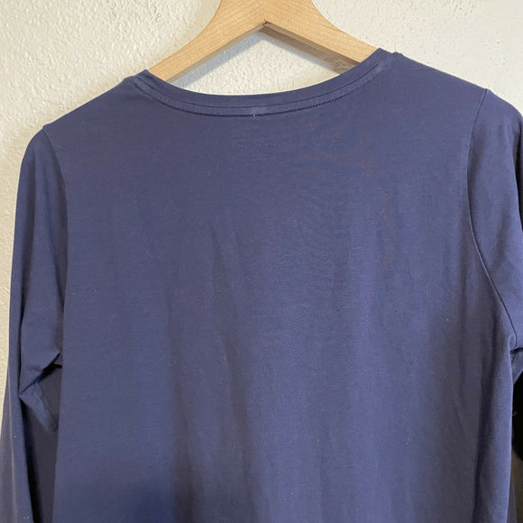 Cotton Blend Long Sleeve Tunic Tee
