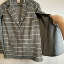 Cape Windowpane Plaid Poncho Jacket-6