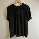 Smocked Tie Front Blouse-7