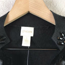 Embellished Velvet Trim Cardigan-8