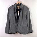 Ruffle Trim Ponte Blazer-2