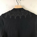 Embellished Velvet Trim Cardigan-10