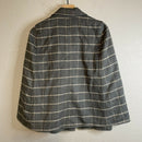 Cape Windowpane Plaid Poncho Jacket-10