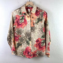 Floral Leopard Button Up Blouse-2