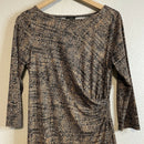 Ruched Side Faux Wrap Dress-3
