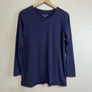 Cotton Blend Long Sleeve Tunic Tee-2