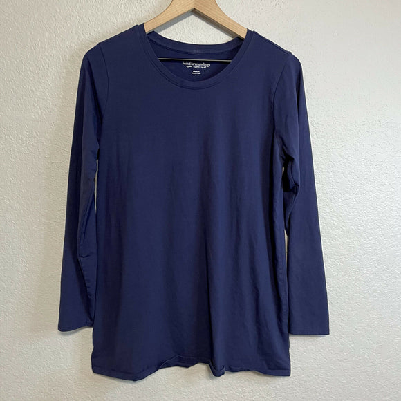 Cotton Blend Long Sleeve Tunic Tee