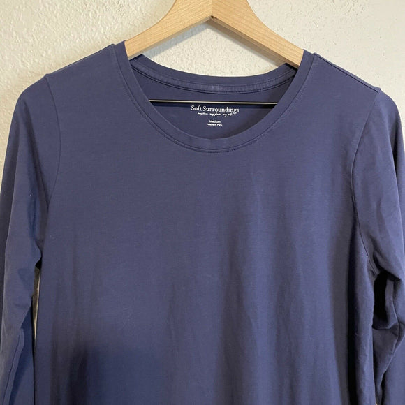 Cotton Blend Long Sleeve Tunic Tee